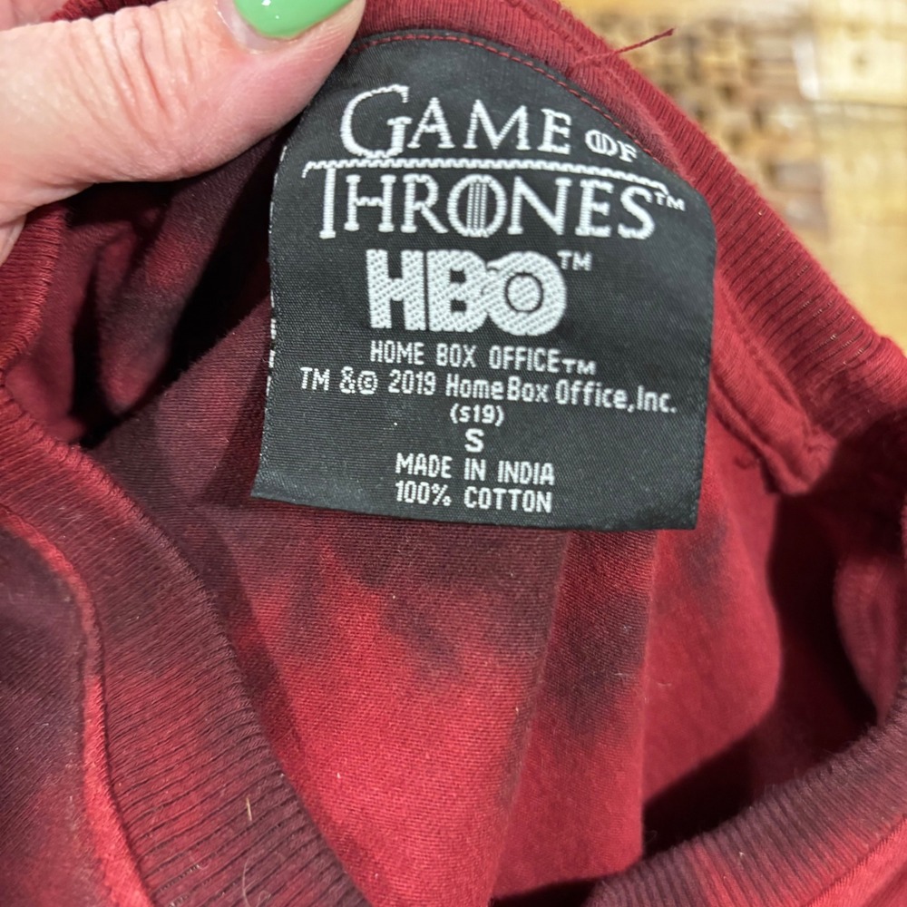 Game of Thrones Long Sleeve‎ Tie Dye Dragon Shirt HBO Officially Licensed Size S - Picture 5 of 9